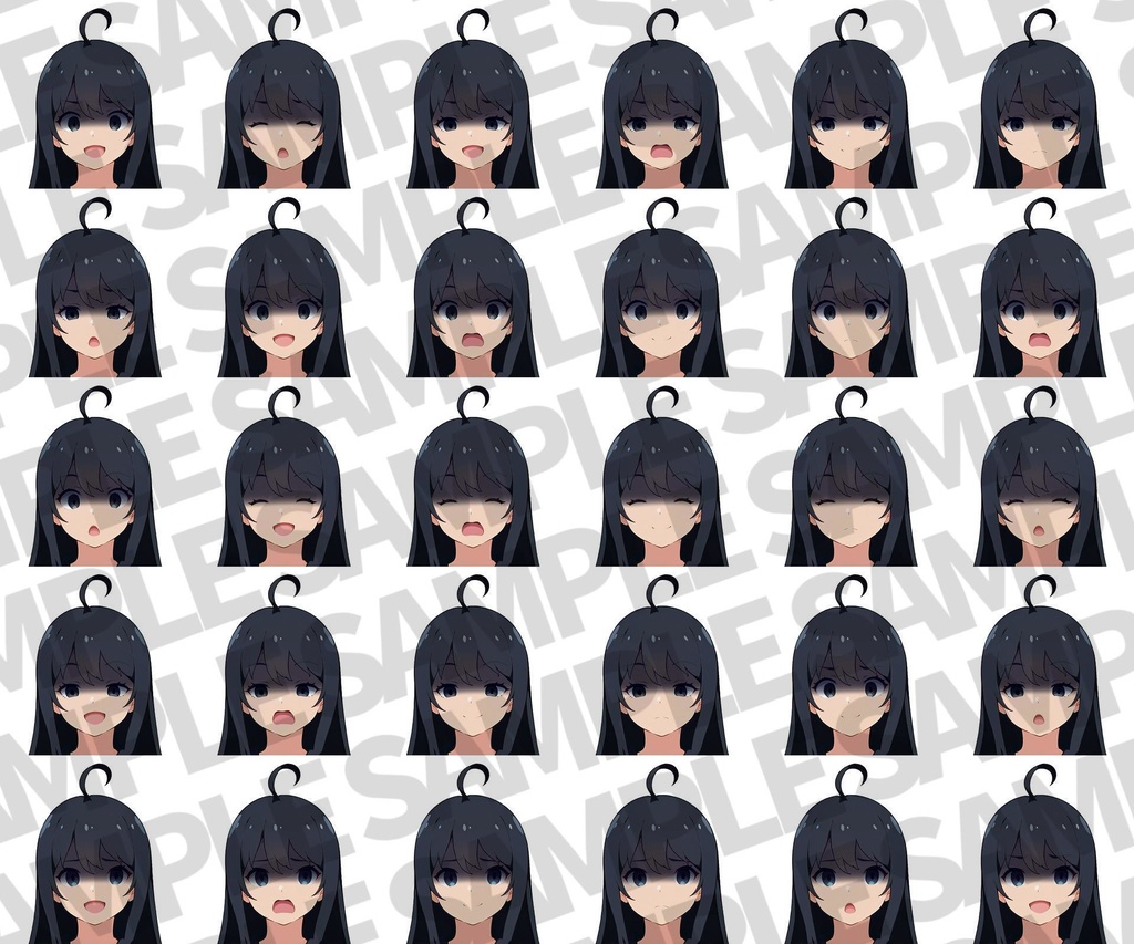 【無料有!】黒髪女子学生立ち絵【表情/私服差分&PSDファイル】【CoC/TRPG/立ち絵素材】立ち絵イラスト