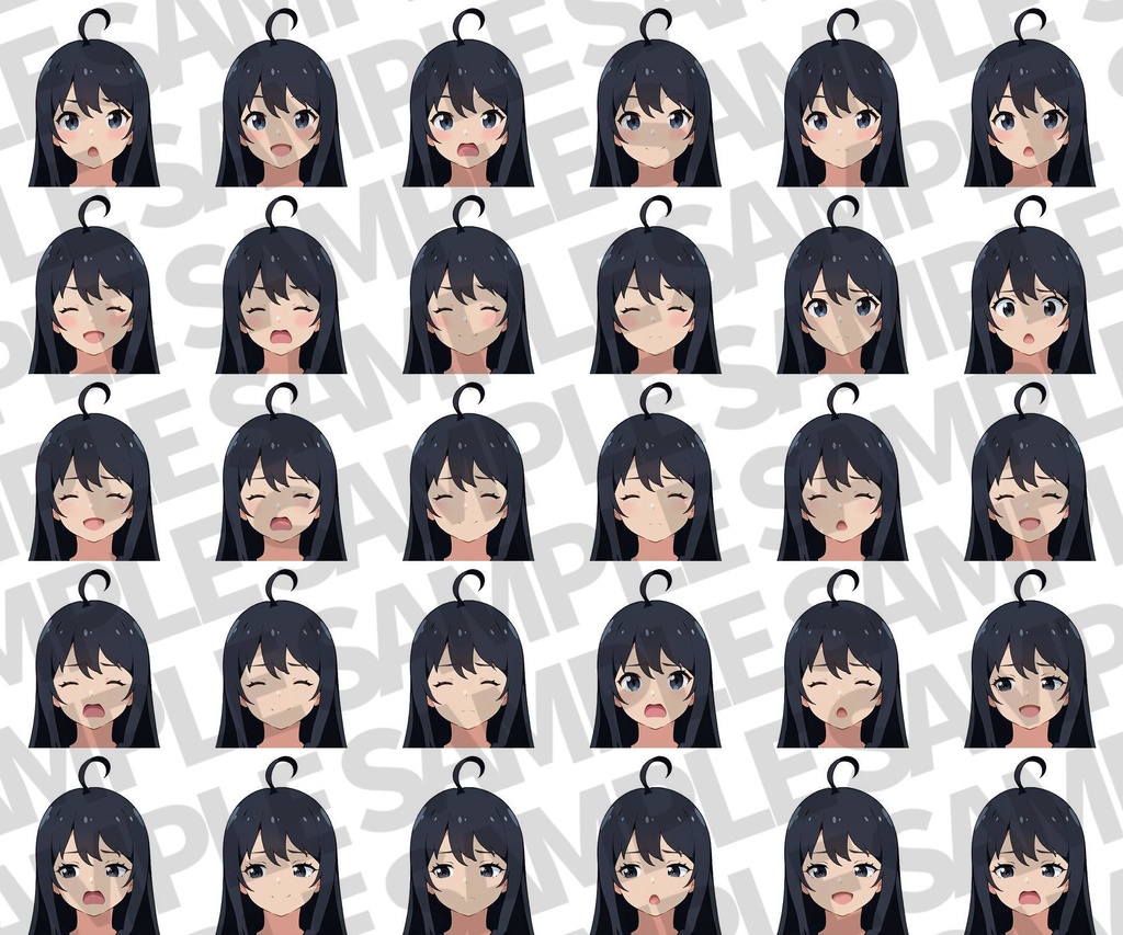 【無料有!】黒髪女子学生立ち絵【表情/私服差分&PSDファイル】【CoC/TRPG/立ち絵素材】立ち絵イラスト