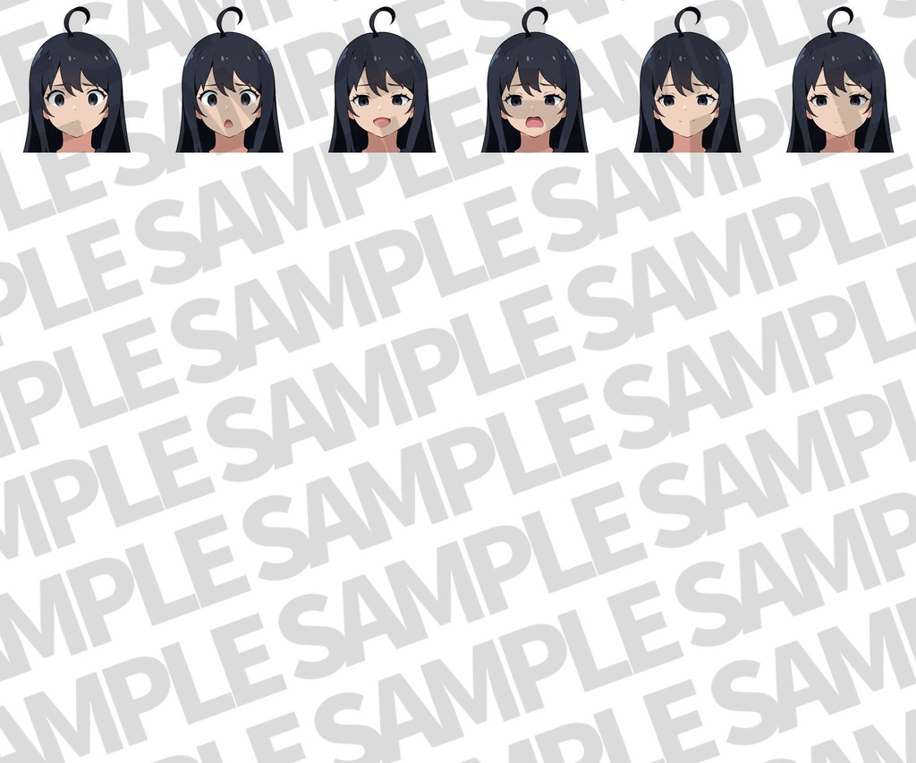 【無料有!】黒髪女子学生立ち絵【表情/私服差分&PSDファイル】【CoC/TRPG/立ち絵素材】立ち絵イラスト