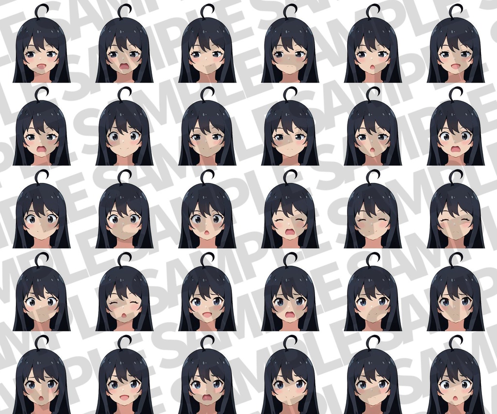 【無料有!】黒髪女子学生立ち絵【表情/私服差分&PSDファイル】【CoC/TRPG/立ち絵素材】立ち絵イラスト