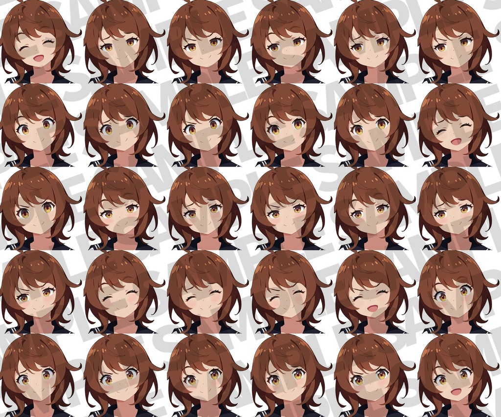 【無料有!】茶髪女子学生立ち絵【表情/私服差分&PSDファイル】【CoC/TRPG/立ち絵素材】立ち絵イラスト