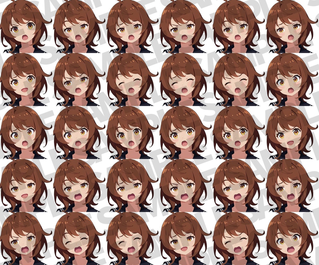 【無料有!】茶髪女子学生立ち絵【表情/私服差分&PSDファイル】【CoC/TRPG/立ち絵素材】立ち絵イラスト