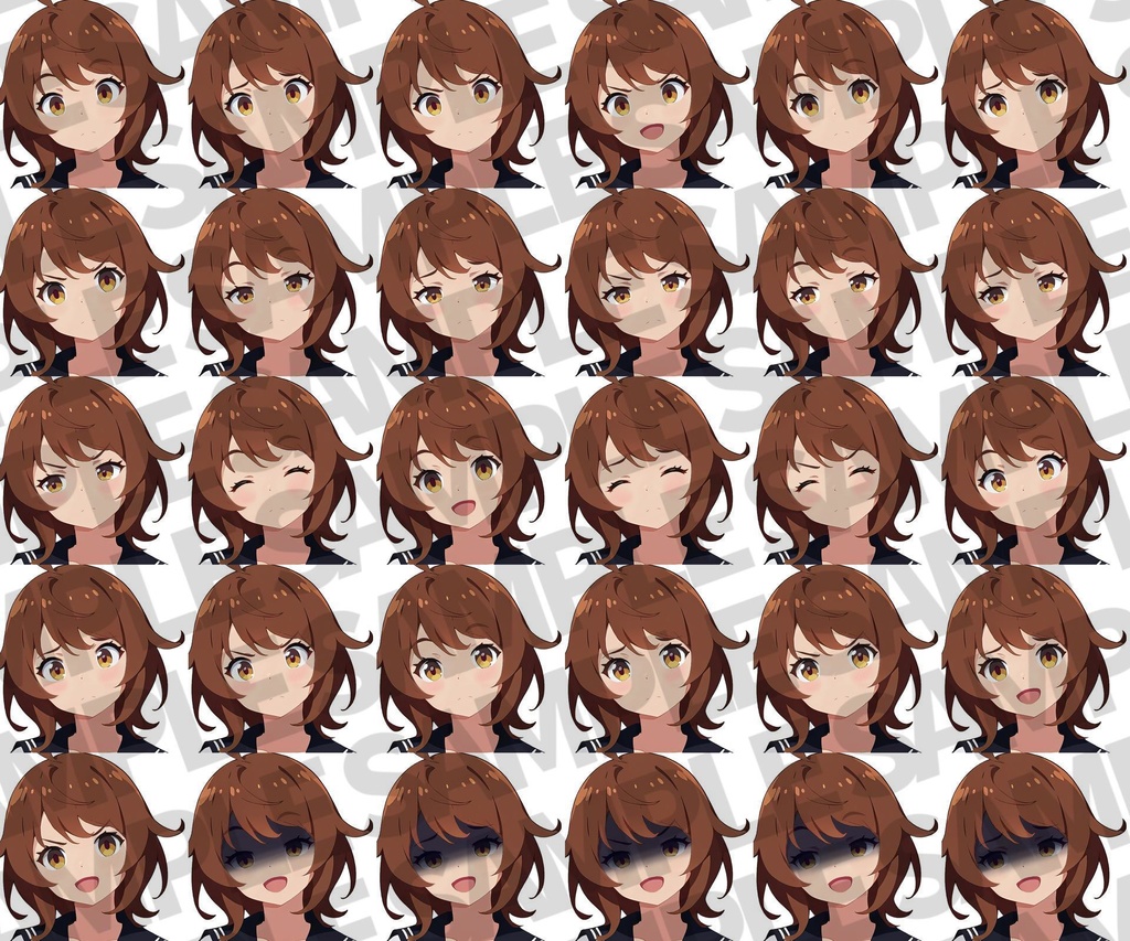 【無料有!】茶髪女子学生立ち絵【表情/私服差分&PSDファイル】【CoC/TRPG/立ち絵素材】立ち絵イラスト