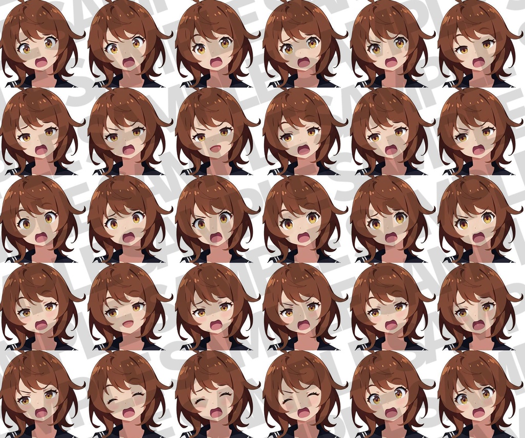 【無料有!】茶髪女子学生立ち絵【表情/私服差分&PSDファイル】【CoC/TRPG/立ち絵素材】立ち絵イラスト