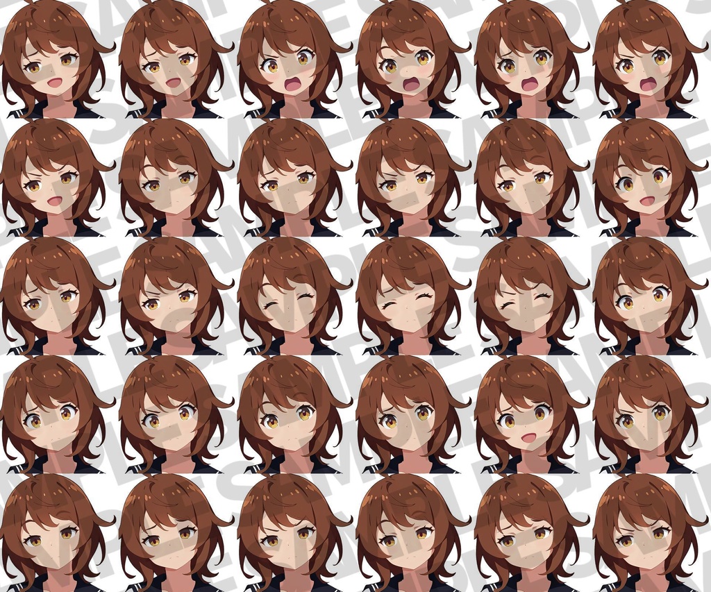 【無料有!】茶髪女子学生立ち絵【表情/私服差分&PSDファイル】【CoC/TRPG/立ち絵素材】立ち絵イラスト