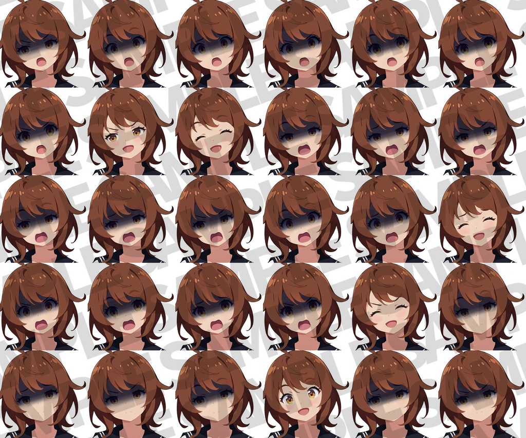 【無料有!】茶髪女子学生立ち絵【表情/私服差分&PSDファイル】【CoC/TRPG/立ち絵素材】立ち絵イラスト