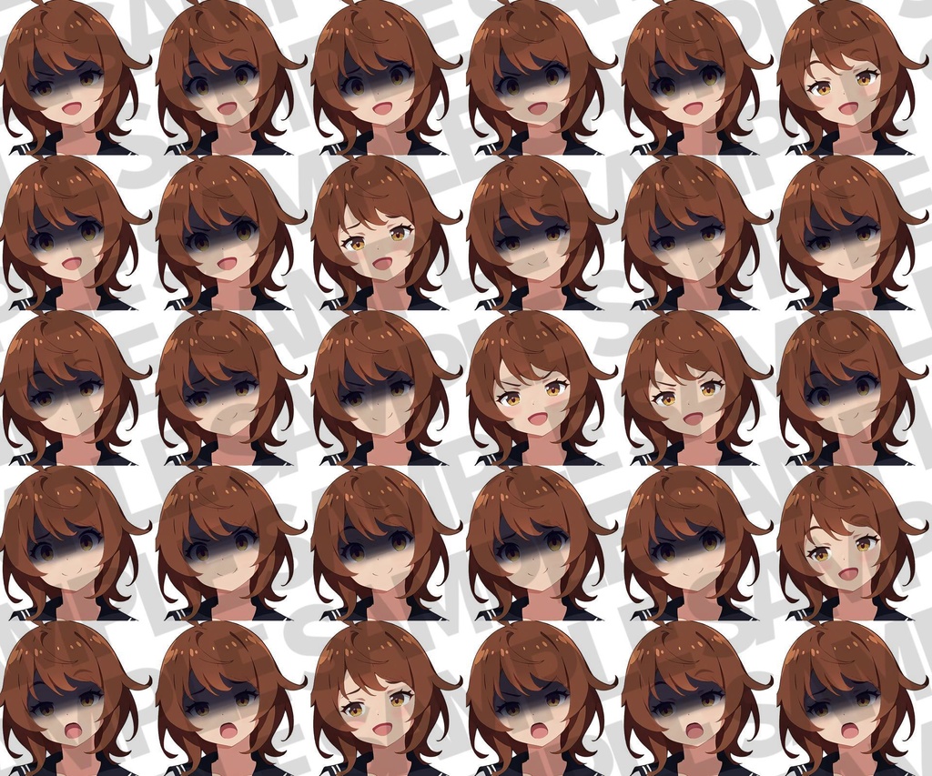 【無料有!】茶髪女子学生立ち絵【表情/私服差分&PSDファイル】【CoC/TRPG/立ち絵素材】立ち絵イラスト