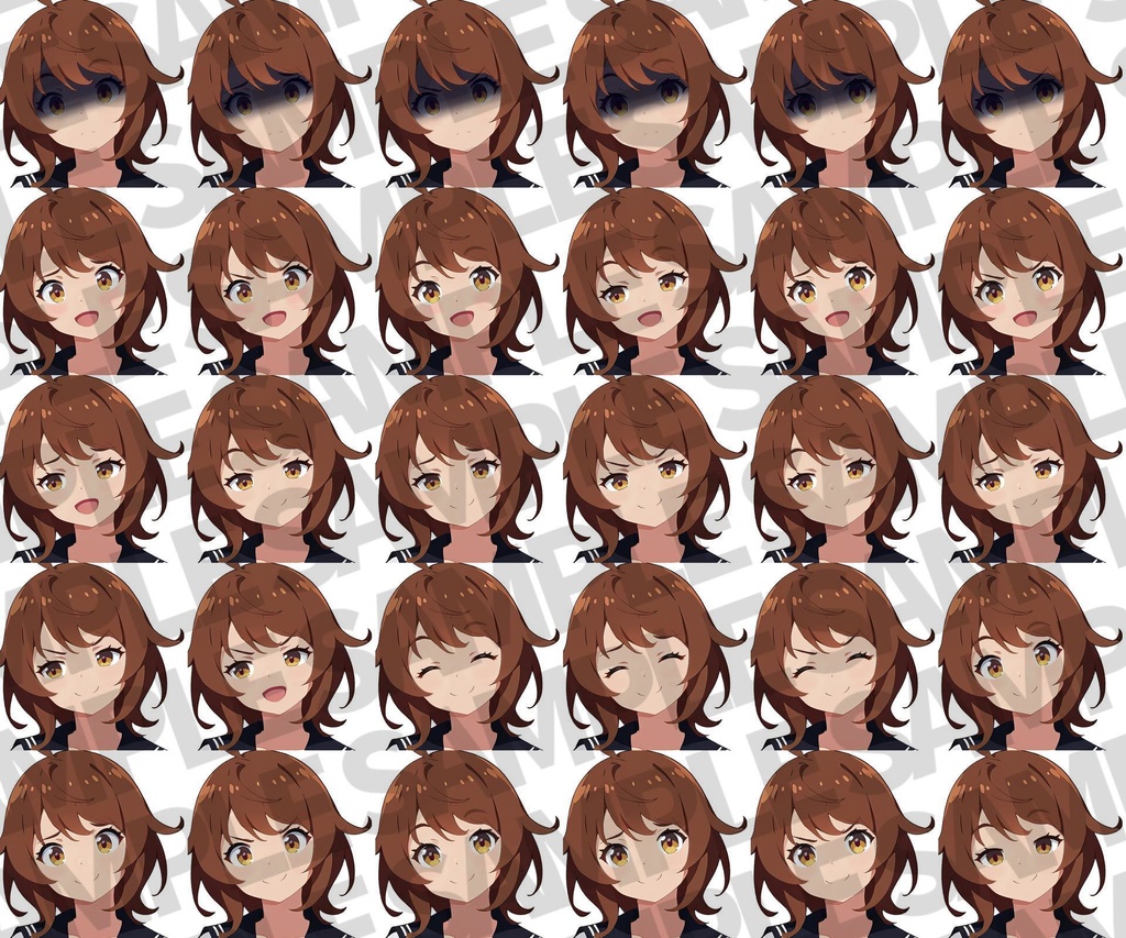 【無料有!】茶髪女子学生立ち絵【表情/私服差分&PSDファイル】【CoC/TRPG/立ち絵素材】立ち絵イラスト