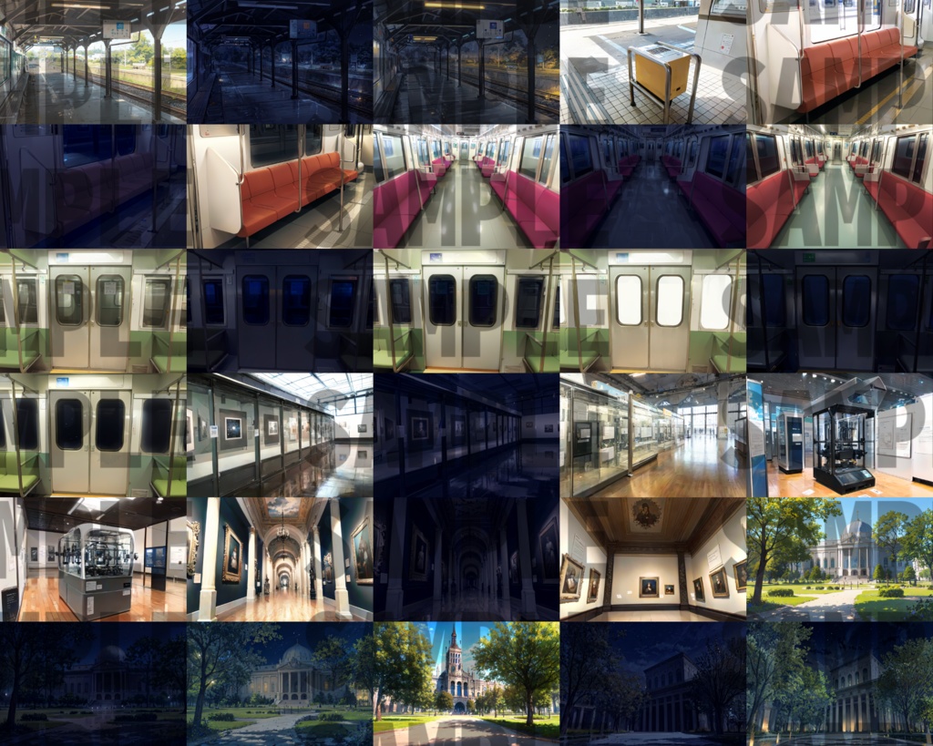 【背景イラスト】街背景パックその2 130枚【TRPG背景素材/CoC/背景イラスト】【昼夜差分】