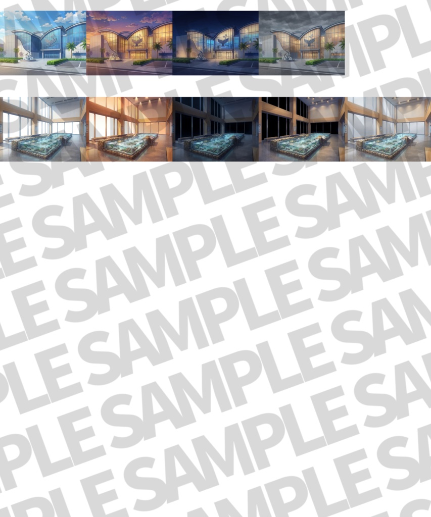 【まとめ割引!】廃校/旧校舎・水族館・ラブホテル・花火大会・幻想世界2背景イラストまとめパック10【TRPG・CoC背景素材】