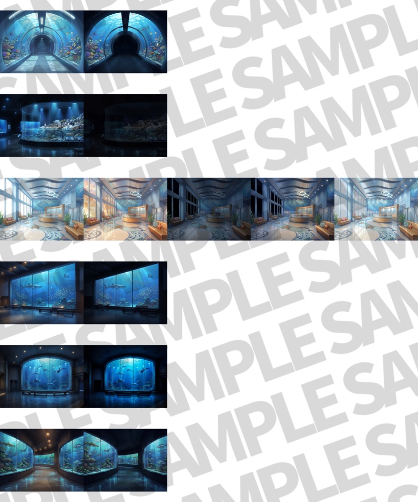 【まとめ割引!】廃校/旧校舎・水族館・ラブホテル・花火大会・幻想世界2背景イラストまとめパック10【TRPG・CoC背景素材】