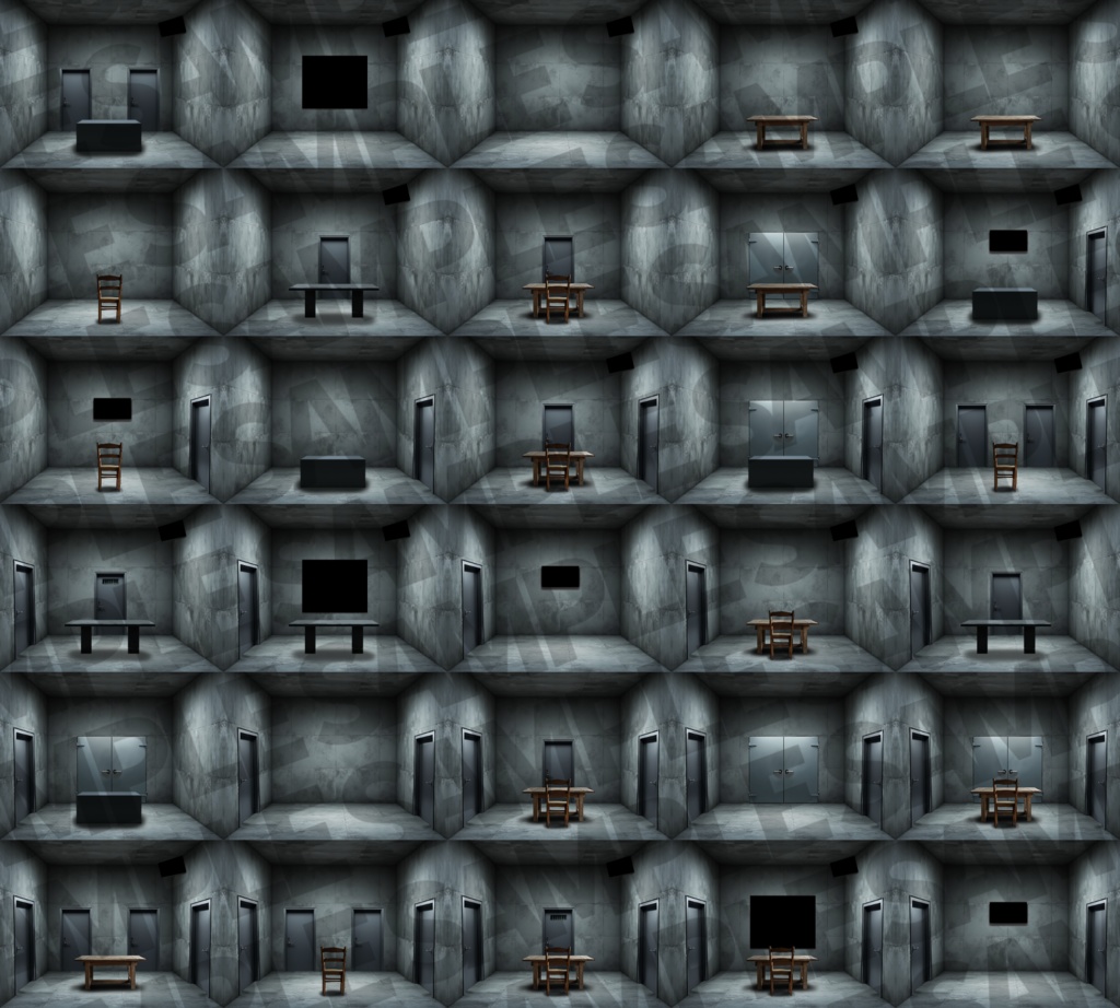 【背景イラスト】黒い部屋風景672枚+おまけ差分【TRPG背景素材/CoC】【明暗差分】