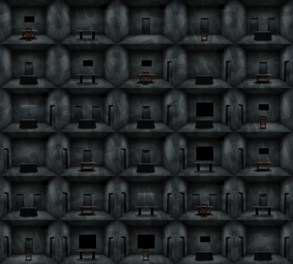 【背景イラスト】黒い部屋風景672枚+おまけ差分【TRPG背景素材/CoC】【明暗差分】