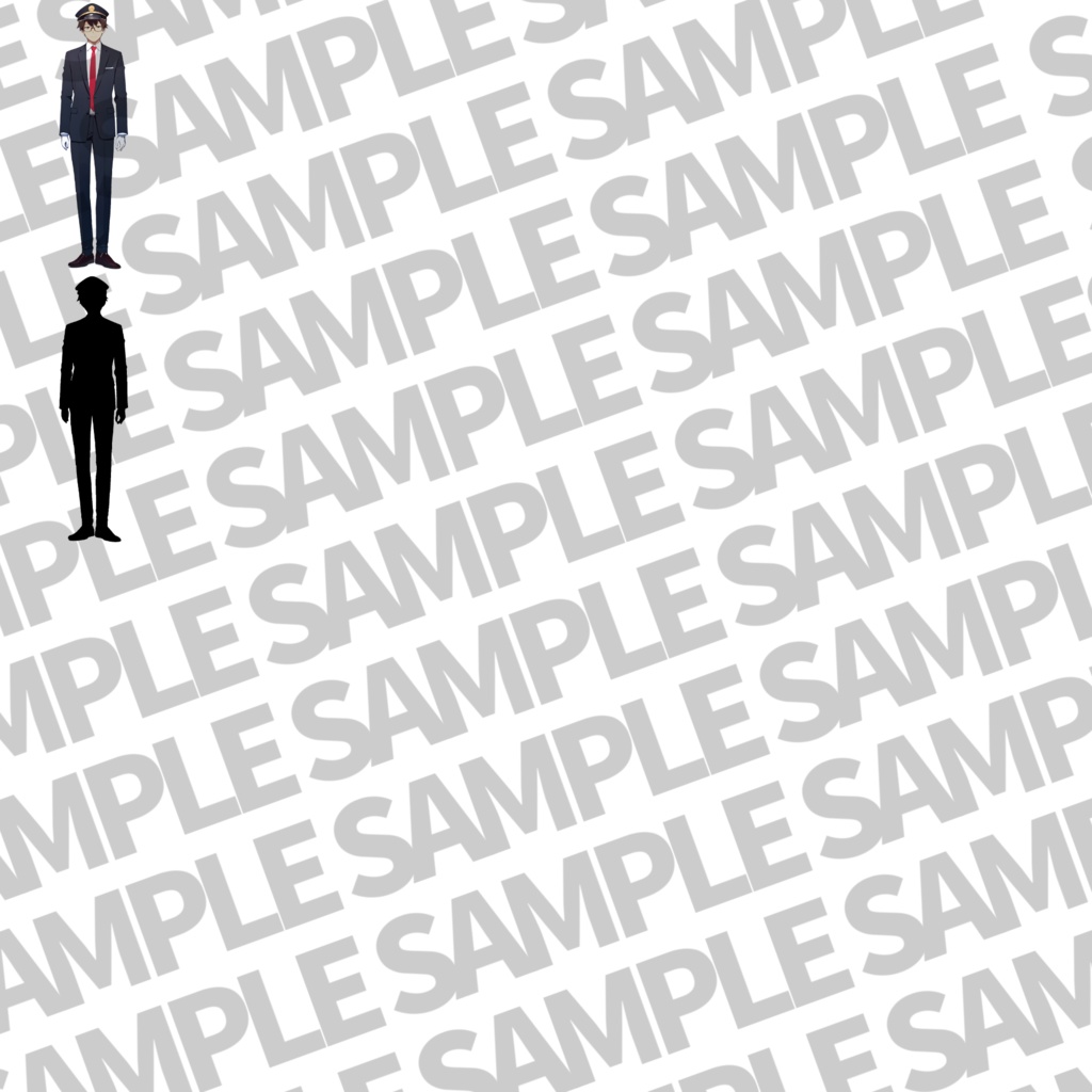 【立ち絵イラスト】駅員・コンビニ店員立ち絵パック50枚【CoC/TRPG/立ち絵素材】