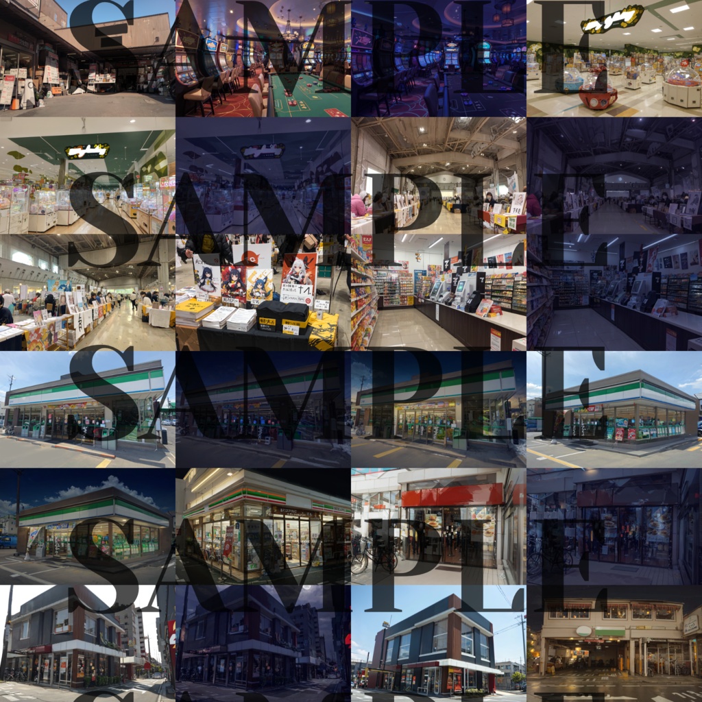 【まとめ割引!】街その5・廃墟(家の中)・ダンジョン/洞窟・サイバーパンク・幻想世界3背景イラストまとめパック11【TRPG・CoC背景素材】