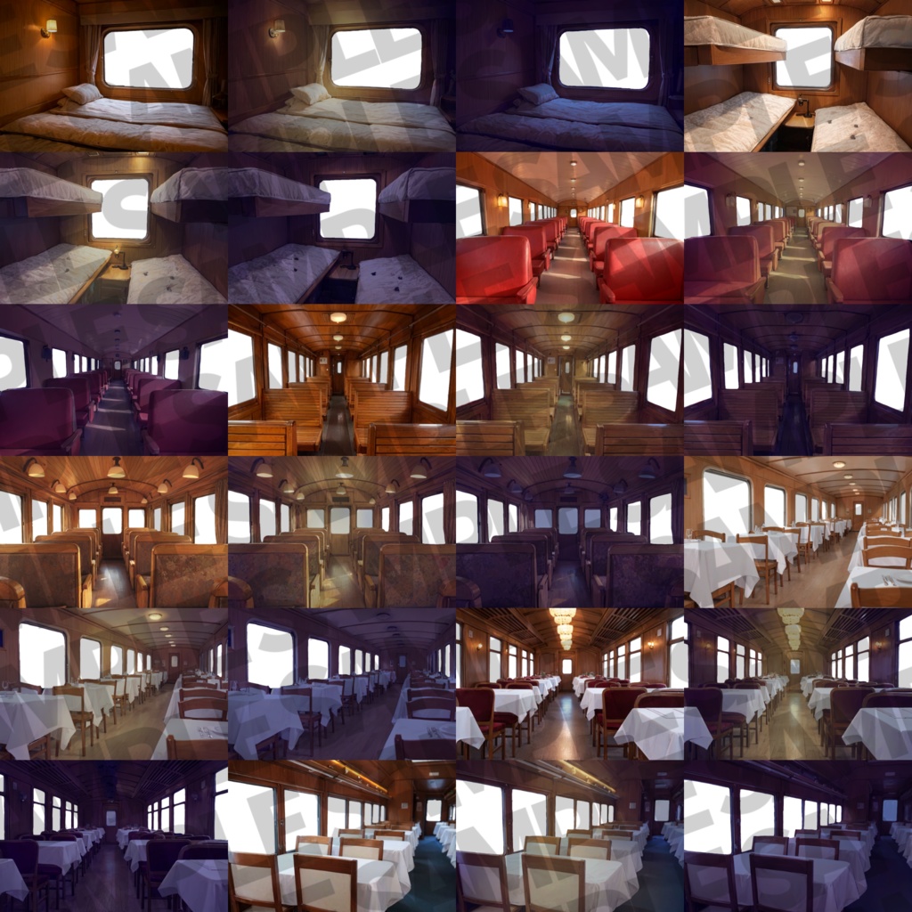 【背景イラスト】豪華列車・寝台列車背景パック108枚/18枚【TRPG背景素材/CoC】