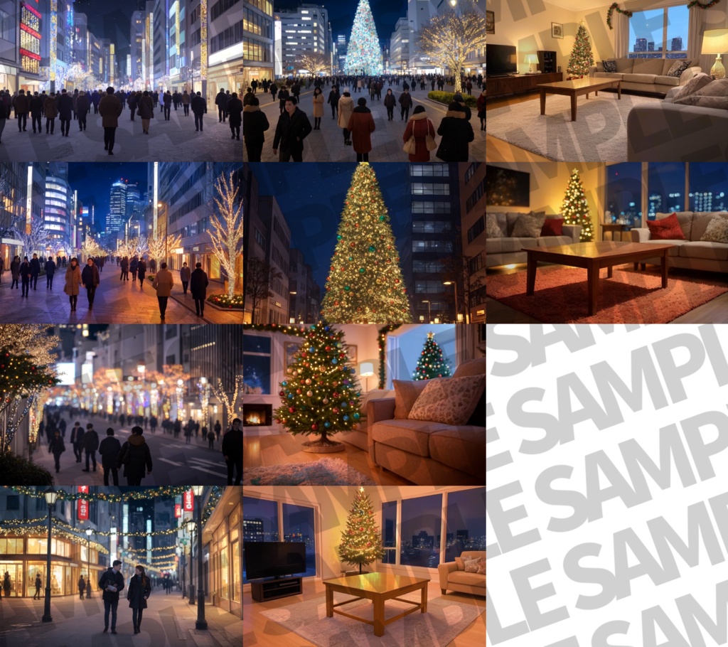 【背景イラスト】クリスマス10枚【CoC/TRPG】