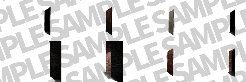 【背景イラスト】ダンジョン・洞窟3【扉・出口・通路差分】背景イラスト