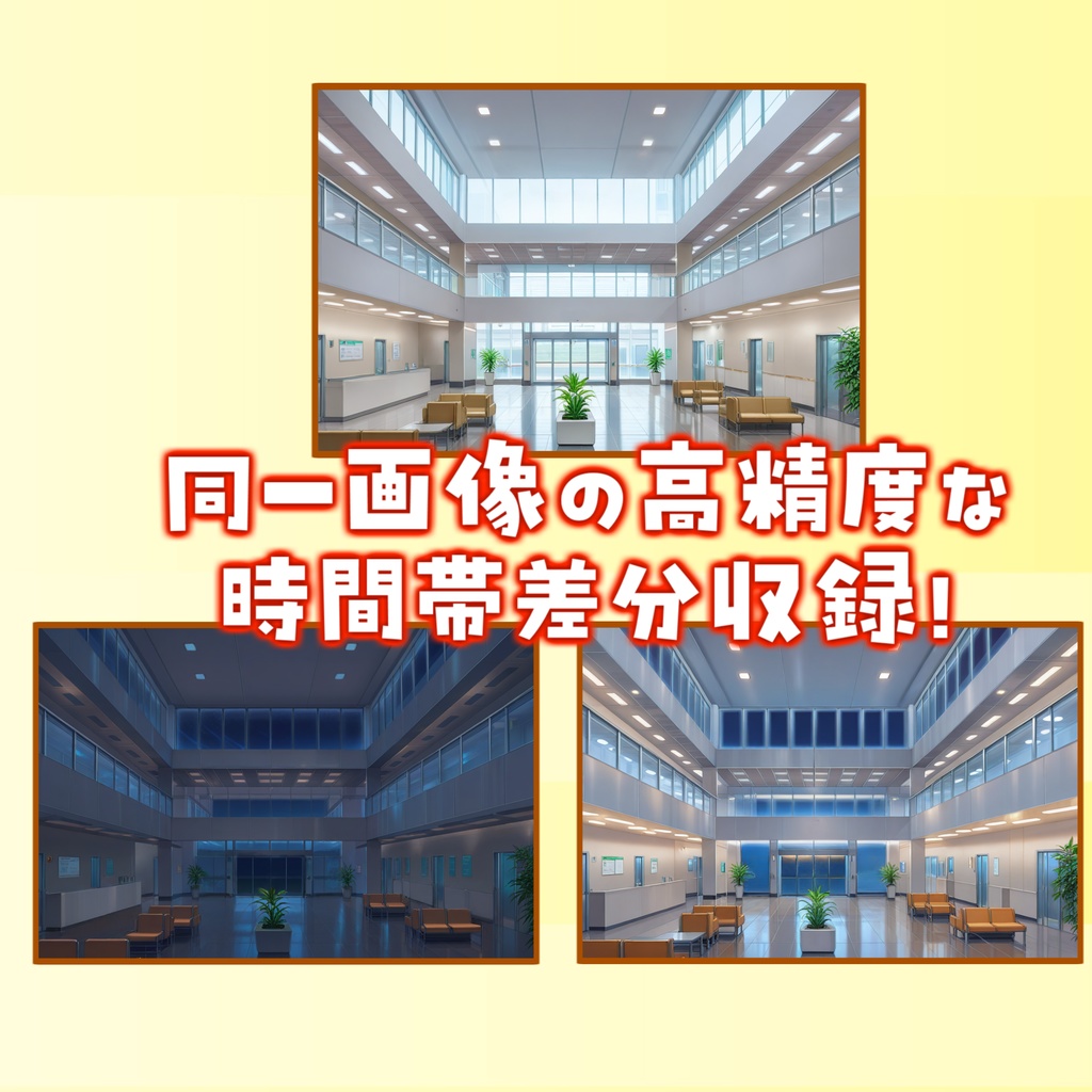 【12/1まで期間限定割引!】病院/血濡れ病院背景パック44/43枚【TRPG背景素材/CoC/ゲーム素材/背景イラスト】【昼夜差分/血濡れ差分】