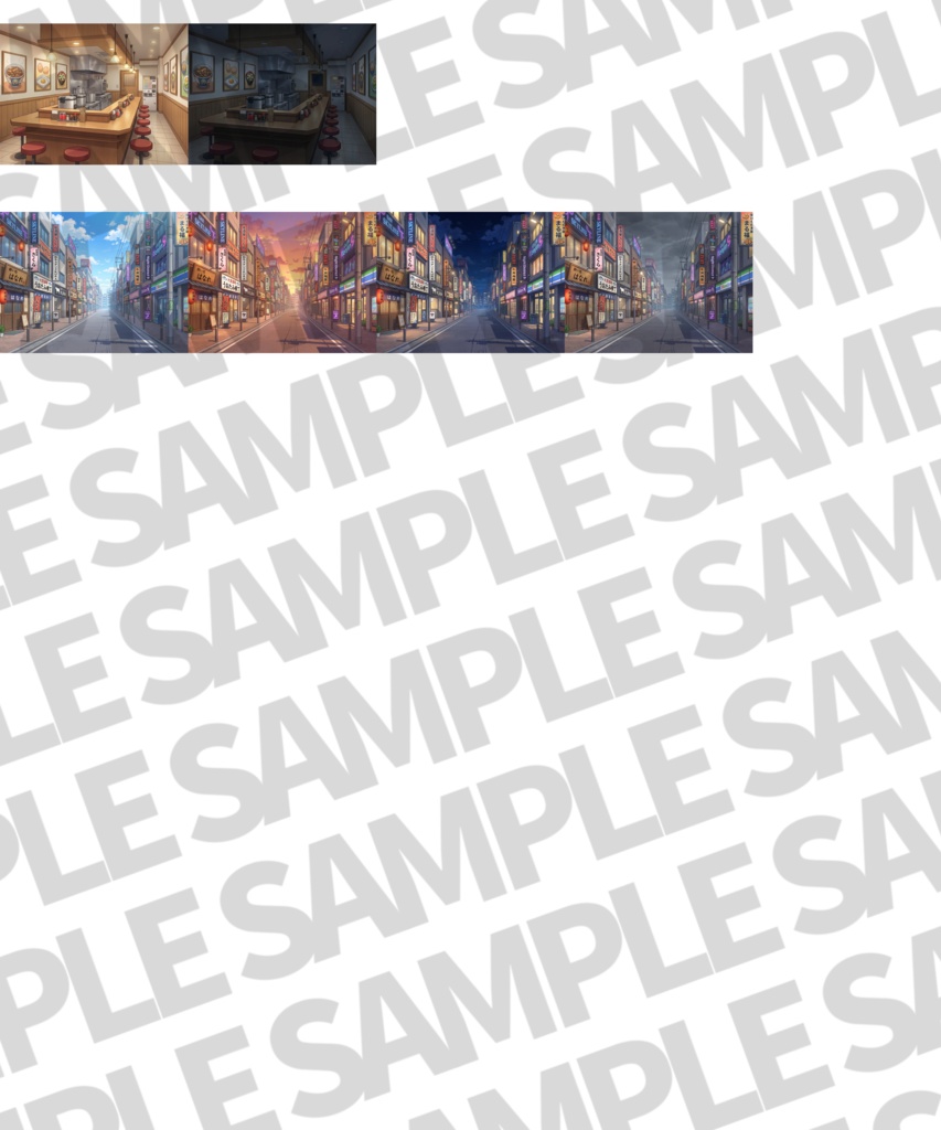 【プレミアム背景】現代の街中施設背景パック76/20枚【昼夕夜曇差分】【TRPG背景素材/CoC/ゲーム素材背景イラスト】