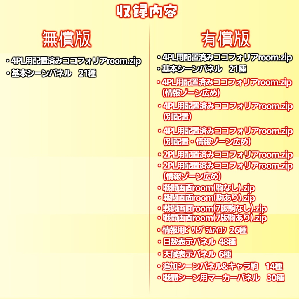 【無料zip有/CoC】和風ココフォリア部屋素材&投げるだけzipファイル【ココフォリア素材】