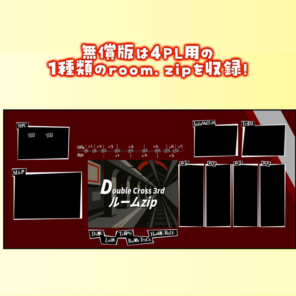 【無料zip有/Dx3rd】ペル〇ナ5風ココフォリア部屋素材&投げるだけzipファイル【ココフォリア素材】