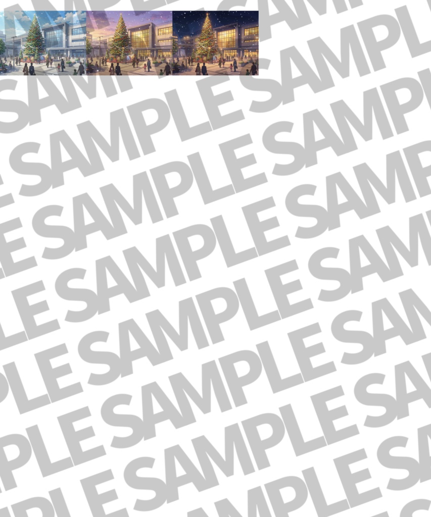 【無料有!期間限定割引】クリスマスの街や家の中22/4枚【昼夜夕+雪・カーテン差分】【TRPG背景素材/CoC/ゲーム素材背景イラスト/プレミアム背景】