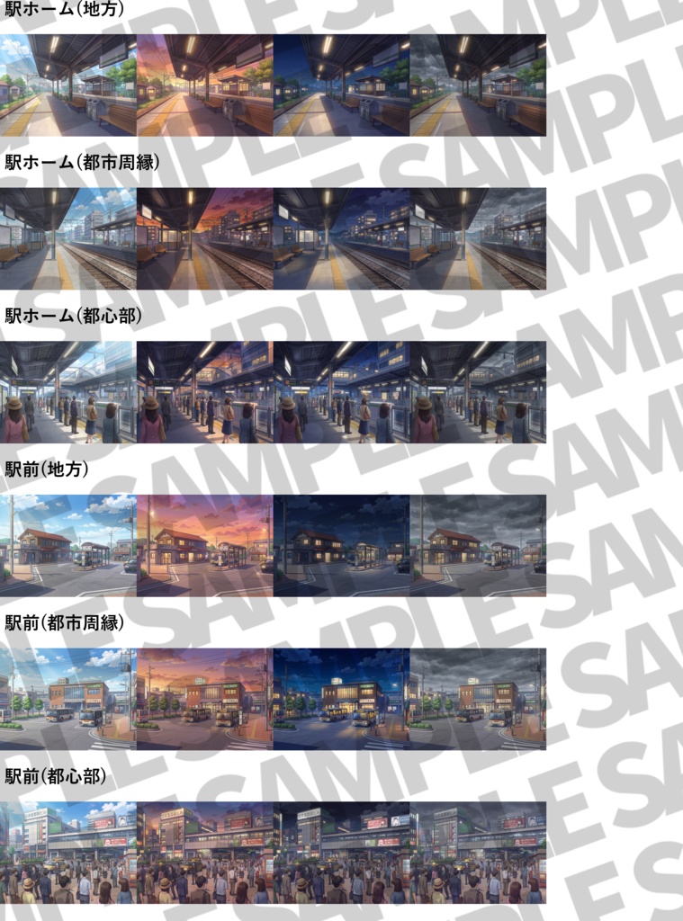 【ウィンターセール!】街の中コンプリートパック54施設200枚【昼夜夕曇差分】【TRPG背景素材/CoC/ゲーム素材背景イラスト/プレミアム素材】