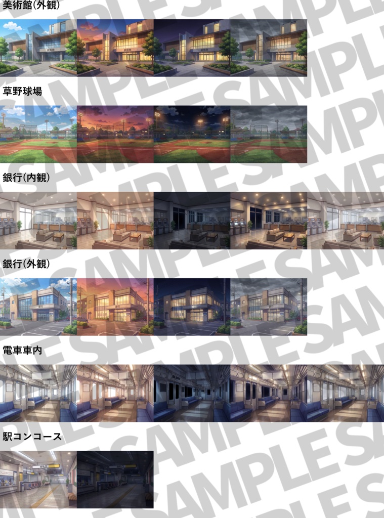 【ウィンターセール!】街の中コンプリートパック54施設200枚【昼夜夕曇差分】【TRPG背景素材/CoC/ゲーム素材背景イラスト/プレミアム素材】