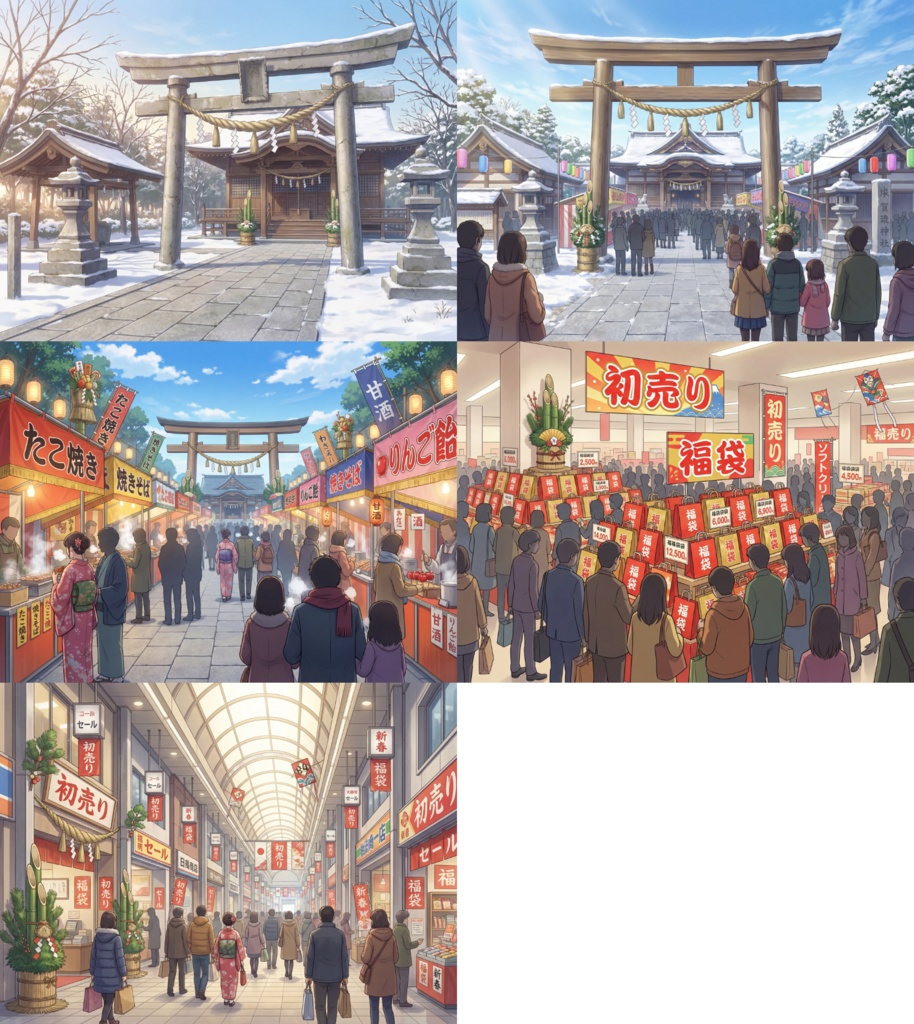 【ウィンターセール無料!】正月の昼背景イラスト【TRPG背景素材/CoC/ゲーム素材背景イラスト/プレミアム背景】【1週間期間限定配布!】