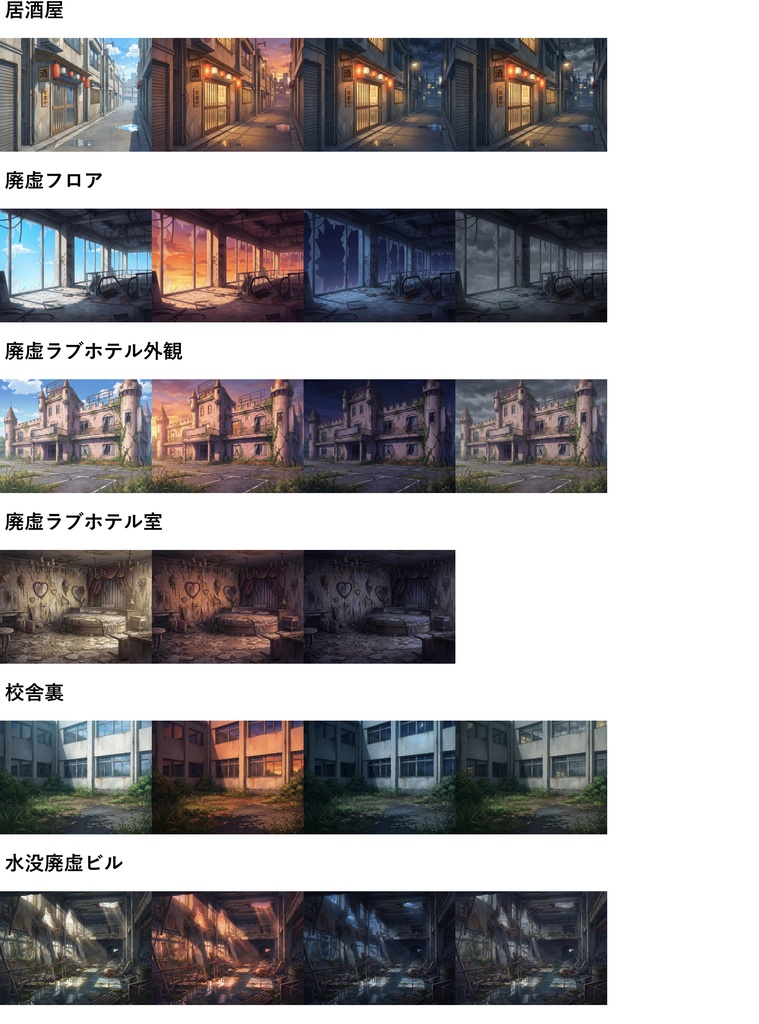 【スプリングセール!】オタクの部屋・雑居ビル屋上・寂れた商店街(1~2月頒布背景)お得詰め合わせパック【TRPG/CoC/ゲーム素材/プレミアム背景】
