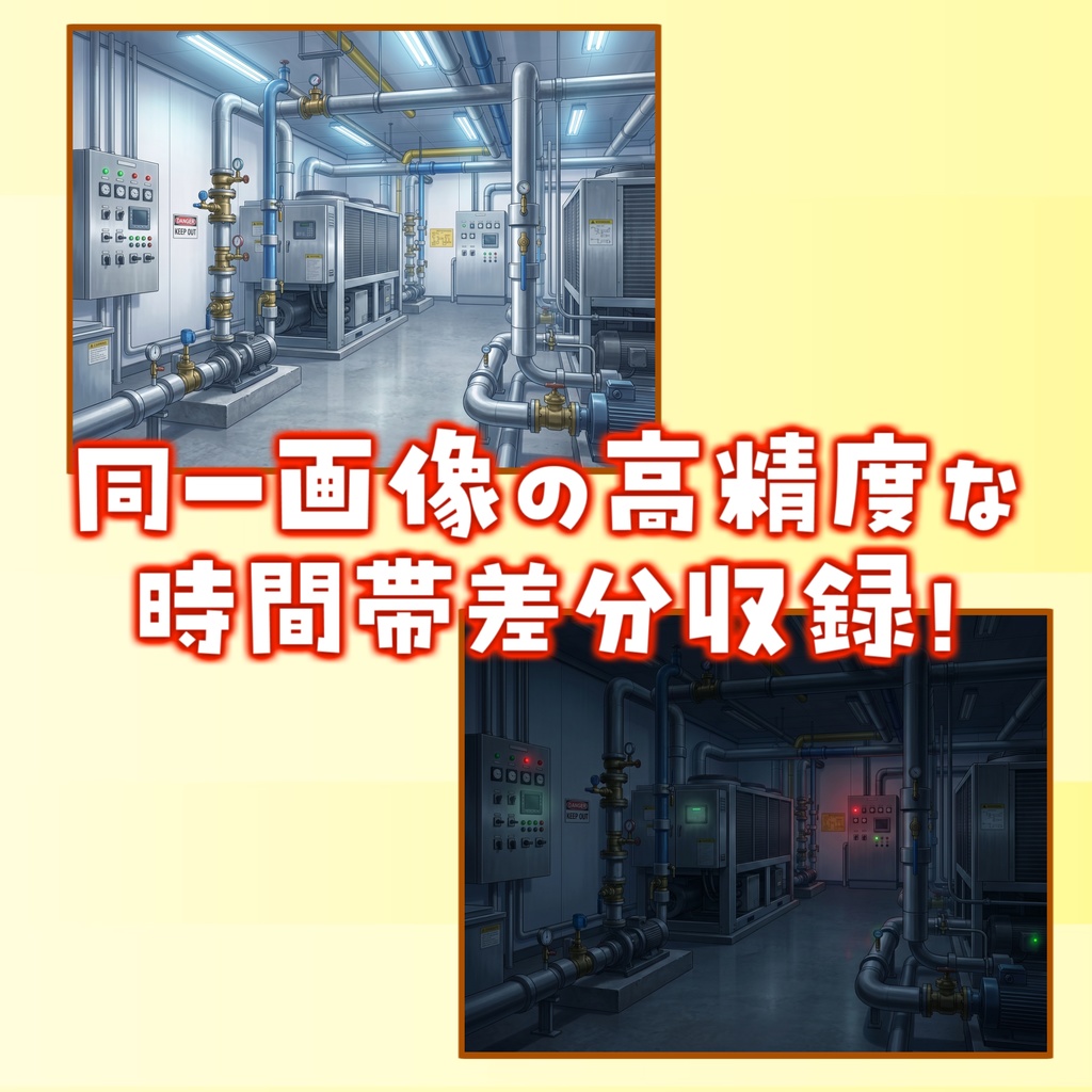 【スプリングセール記念配布!】研究所のコントロールルーム背景イラスト【TRPG背景素材/CoC/ゲーム素材背景イラスト/プレミアム背景】【昼夜差分】