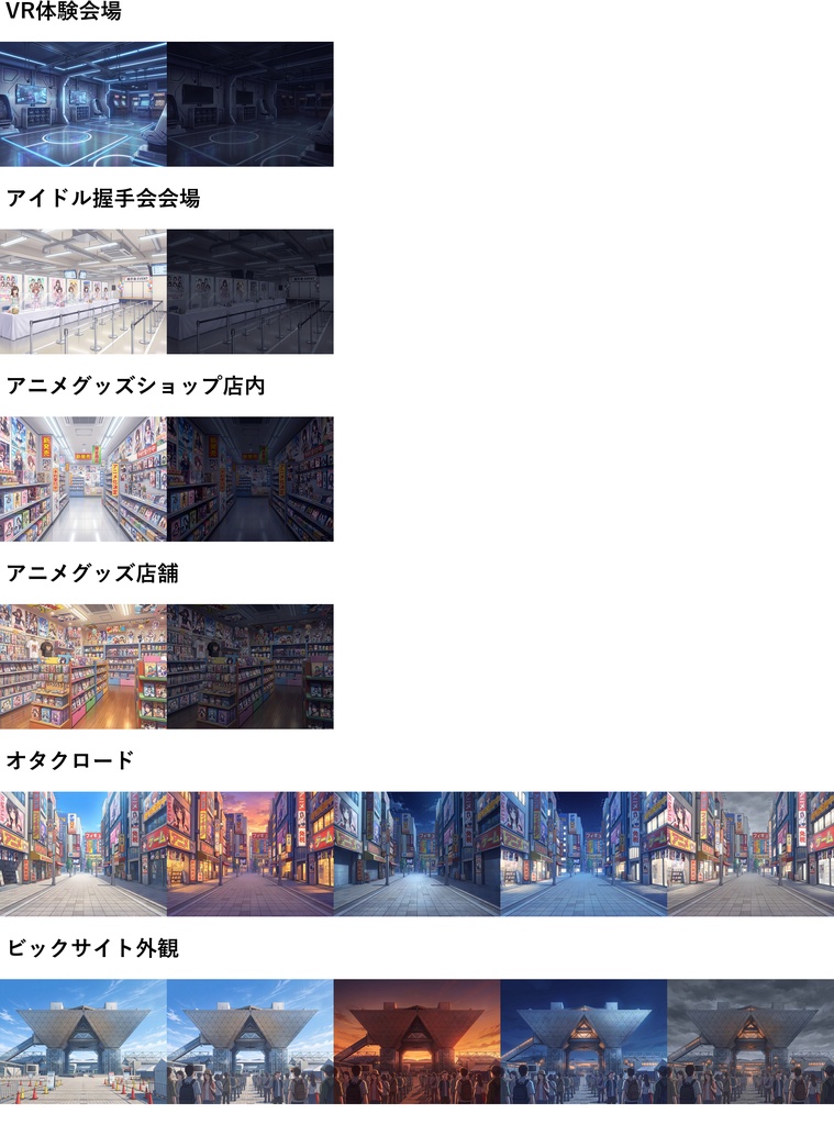 【7/15まで期間限定割引!】オタク/サブカルチャー背景パック79枚【昼夜夕曇差分】【TRPG背景素材/CoC/ゲーム素材背景イラスト/プレミアム素材】