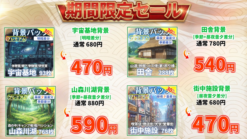 【10/31まで期間限定割引/非公式素材】「砂上のβとXへの回帰」専用シナリオ素材【TRPG背景素材/CoC/透過素材/背景イラスト】