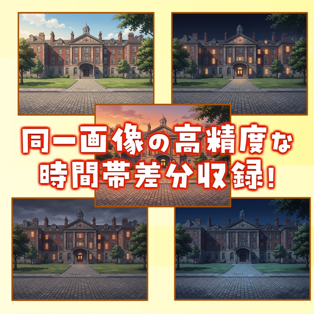 【1週間期間限定配布!】ジャズエイジアメリカの病院背景イラスト【TRPG背景素材/CoC/ゲーム素材背景イラスト/プレミアム背景】【昼夜夕曇差分】
