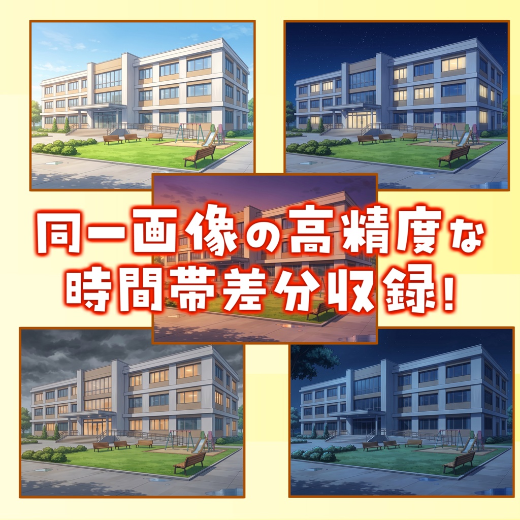 【サマーセール無料!】児童養護施設(孤児院)背景イラスト【TRPG背景素材/CoC/ゲーム素材背景イラスト/プレミアム背景】【昼夜夕曇差分】