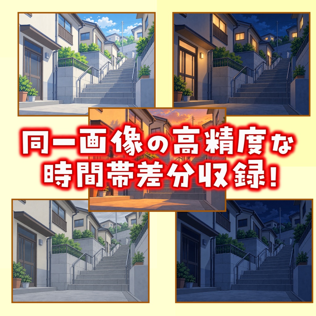 【1週間期間限定配布!】坂道背景イラスト【TRPG背景素材/CoC/ゲーム素材背景イラスト/プレミアム背景】【昼夜夕曇差分】