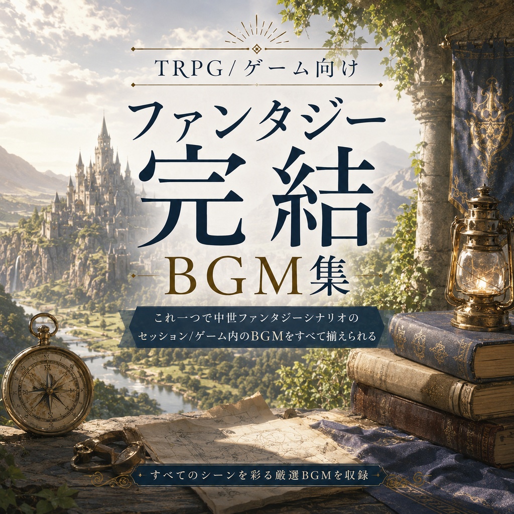 【オータムセール65％OFF！18曲】戦闘探索日常─これだけでファンタジーセッション完結BGM集【TRPG/ゲーム素材/Youtube/TRPG/背景イラスト/ BGM】