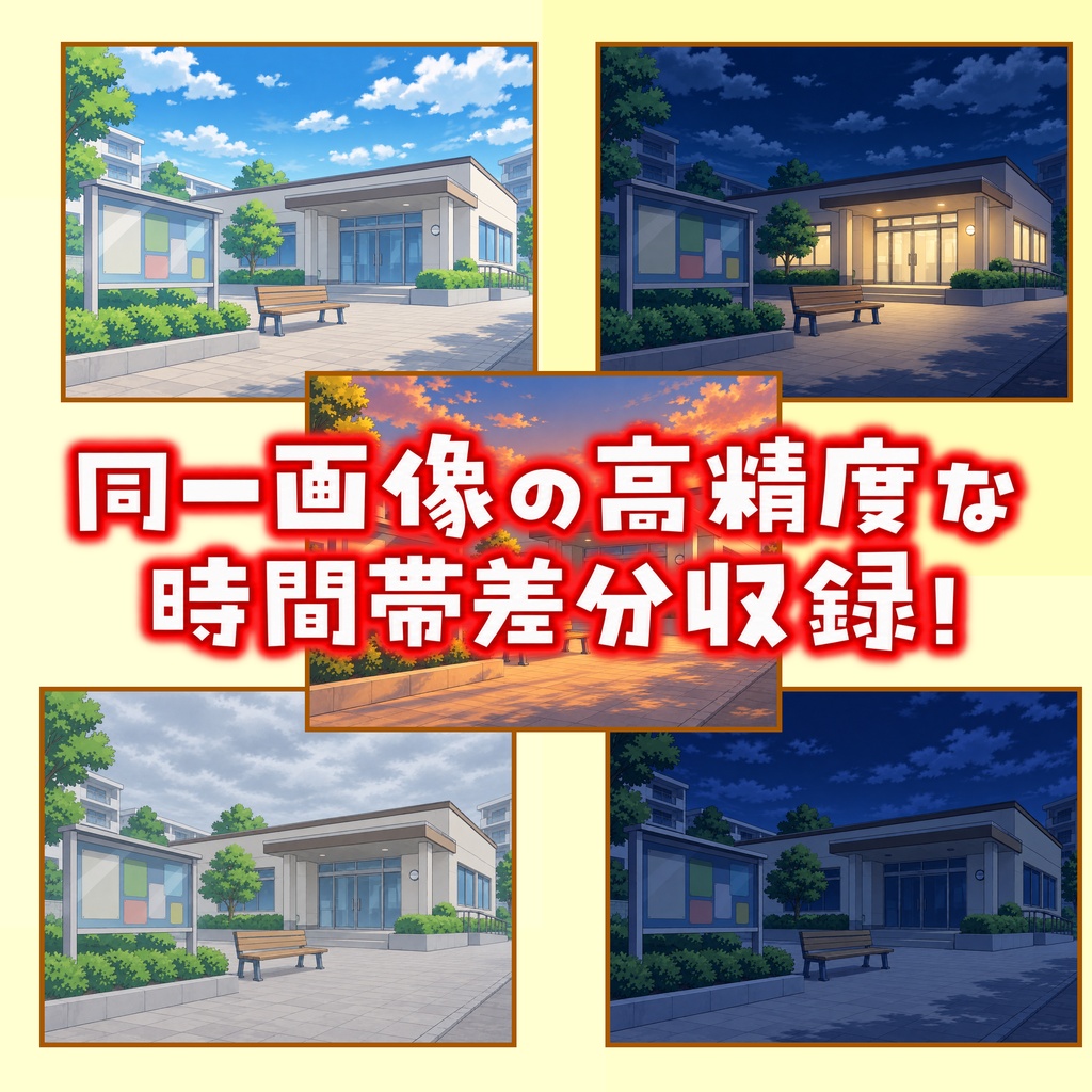 【オータムセール無料!】集会所背景イラスト【TRPG背景素材/CoC/ゲーム素材背景イラスト/プレミアム背景】【昼夜夕曇差分】