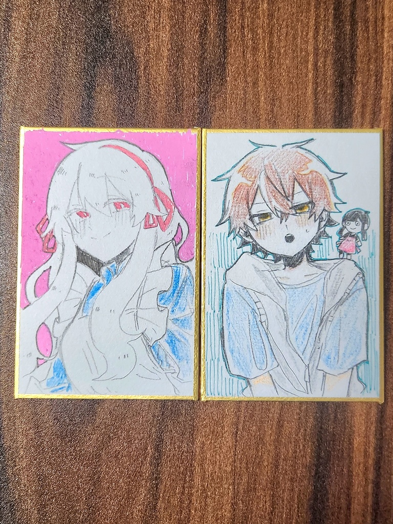 かるたサイズ色紙各種