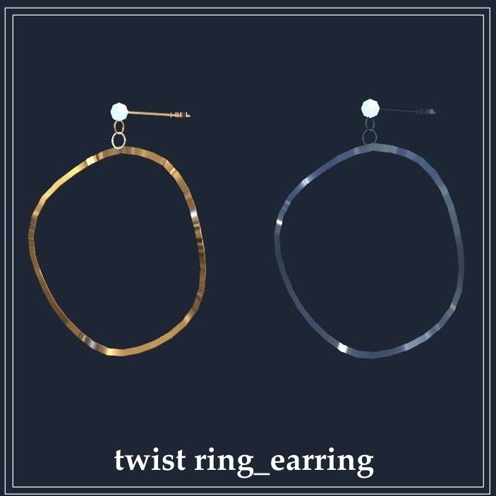 twist ring_Earring【VRChat向けピアス】