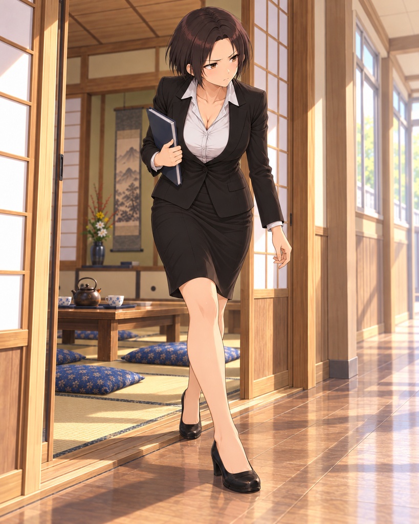 避難訓練中の国語教師さん PDF版
