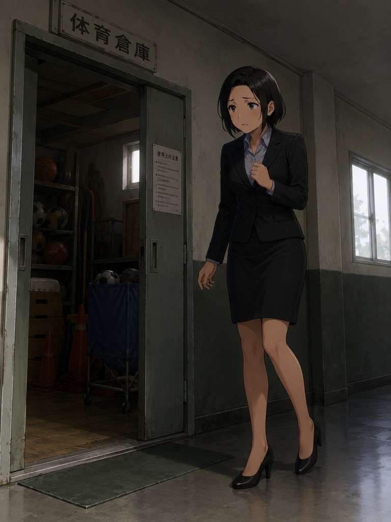 体育倉庫でごろ寝の国語教師さん PNG+PDF 83