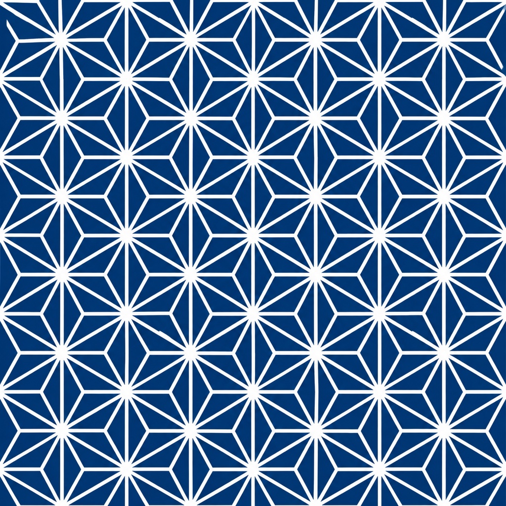 藍色和柄のデジタルペーパー、青海波柄・紗綾形柄・麻の葉の3柄セット_Indigo Japanese-pattern digital paper; a set of three designs: Seigaiha (wave), Sayagata (interlocking fret), and Asanoha (hemp leaf).