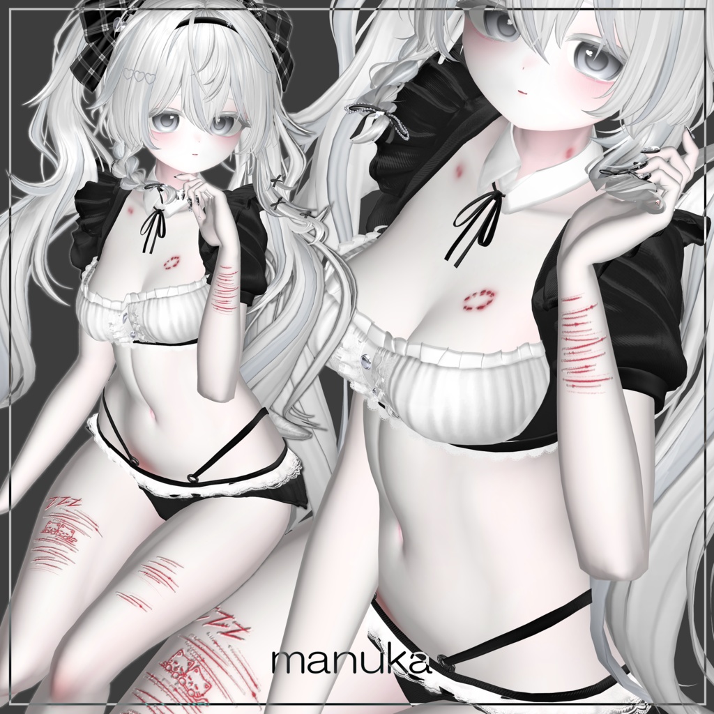 ルルネ対応 ♡ sleep bite:cat cut blood texture ♡ 他3アバター追加対応