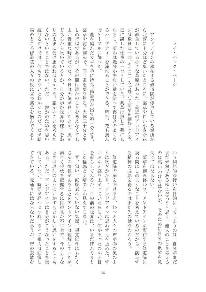 【2605ネクオペ新刊】楽園の果て(男性サンクタNPC本・アンドアインver)
