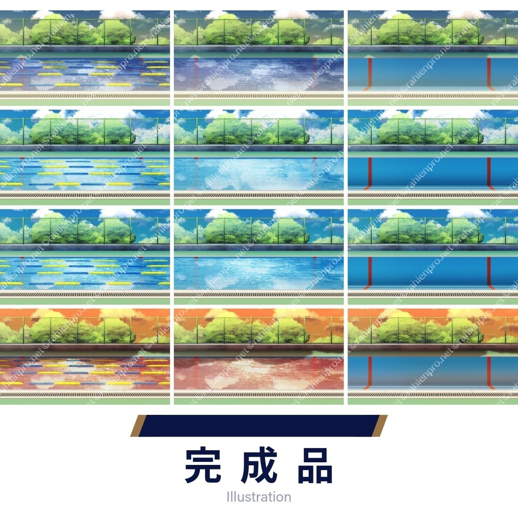 背景素材 プール