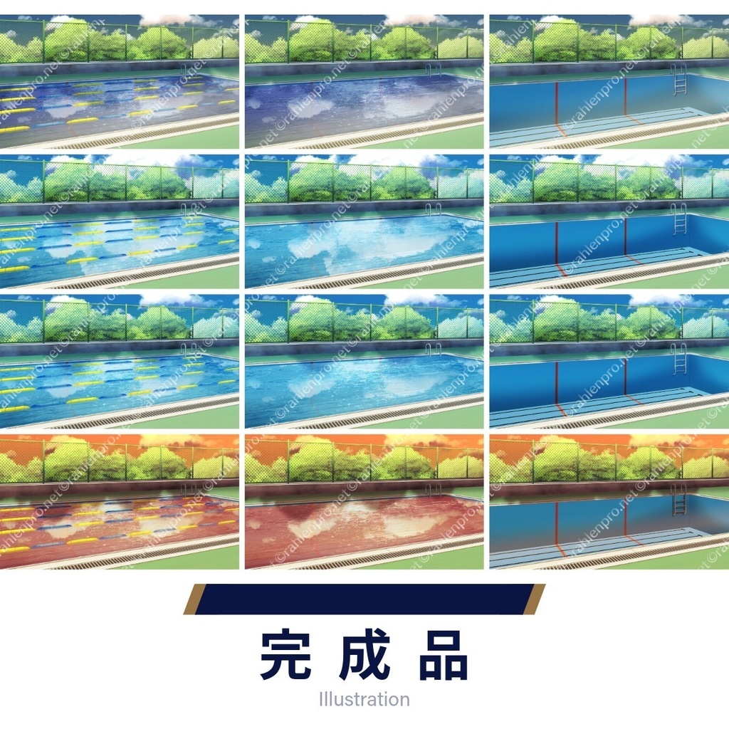 背景素材 プール