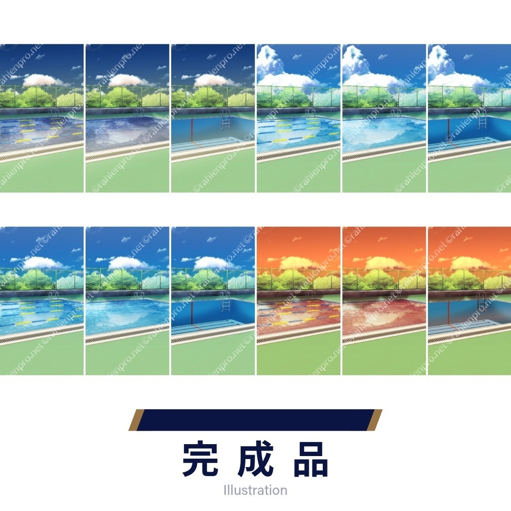 背景素材 プール