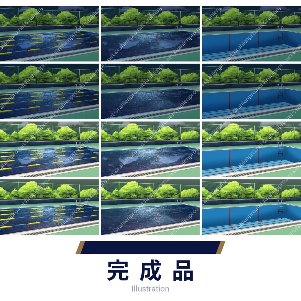 背景素材 プール